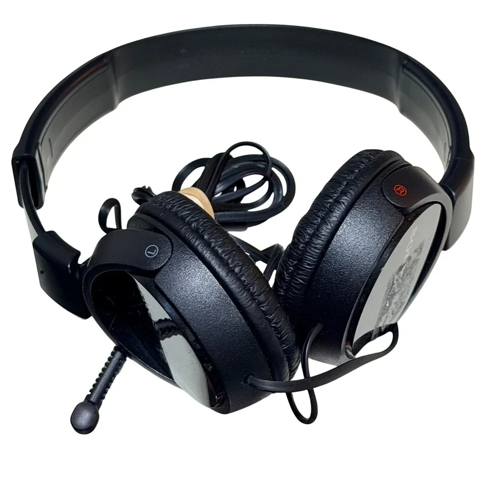Sony MDR-ZX110 Headphones Wired On-Ear Black Folding Portable Travel Minimalist